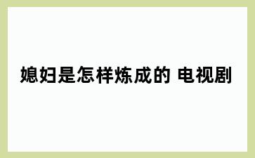 媳妇是怎样炼成的 电视剧